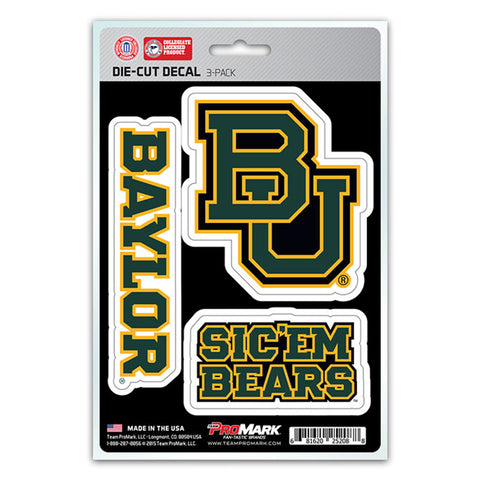 Baylor Bears Decal Die Cut Team 3 Pack-0