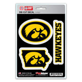 Iowa Hawkeyes Decal Die Cut Team 3 Pack-0