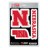 Nebraska Cornhuskers Decal Die Cut Team 3 Pack-0