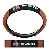 Ohio State Buckeyes Steering Wheel Cover Premium Pigskin Style-0