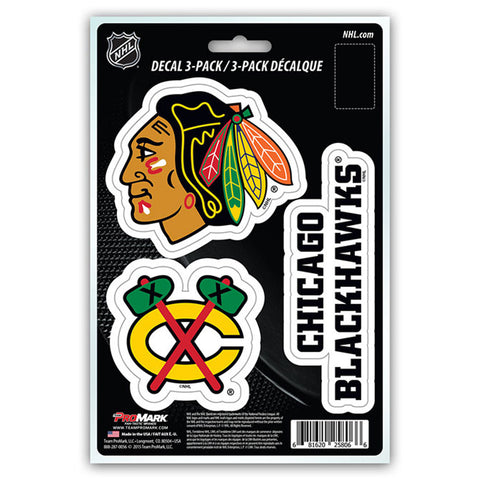 Chicago Blackhawks Decal Die Cut Team 3 Pack-0