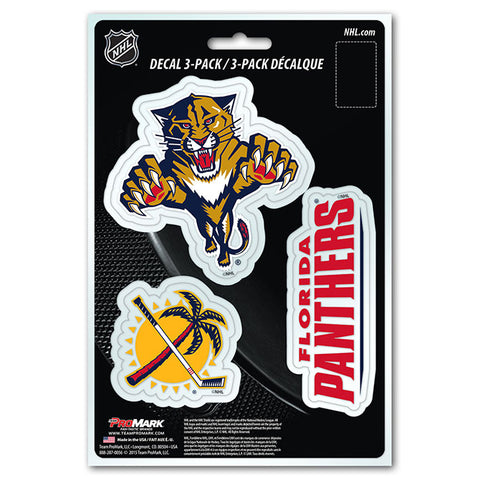 Florida Panthers Decal Die Cut Team 3 Pack - Special Order-0