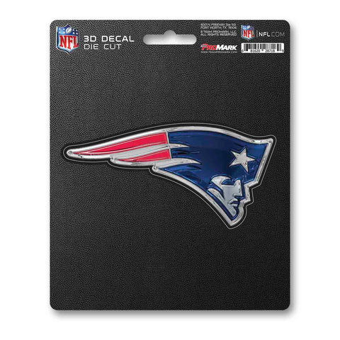 New England Patriots Decal 5x8 Die Cut 3D Logo Design-0