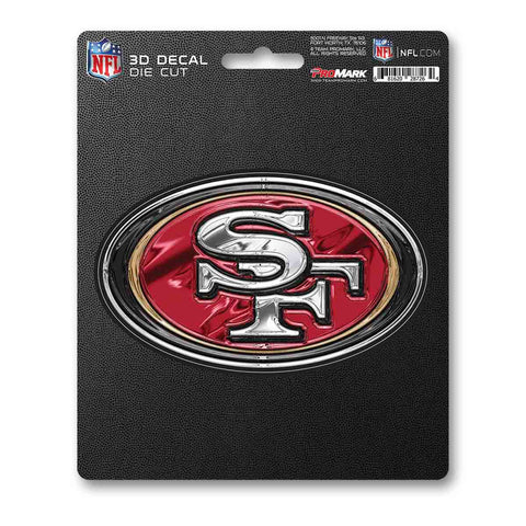 San Francisco 49ers Decal 5x8 Die Cut 3D Logo Design-0