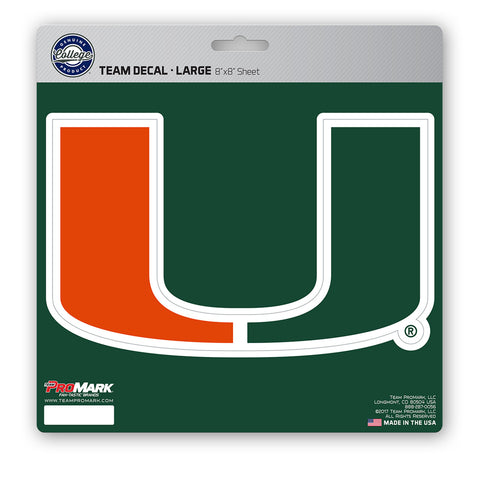 Miami Hurricanes Decal 8x8 Die Cut-0