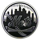 New York Mets Auto Emblem - Silver-0