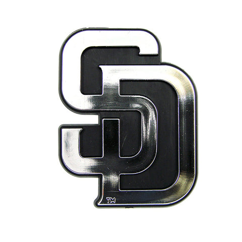 San Diego Padres Auto Emblem Silver Chrome-0