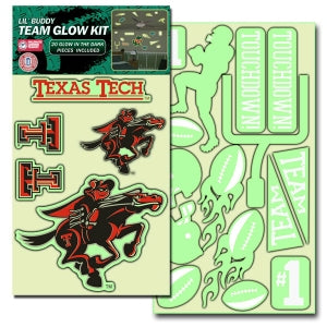 Texas Tech Red Raiders Decal Lil Buddy Glow in the Dark Kit CO-0
