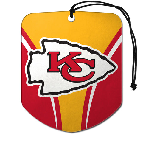 Kansas City Chiefs Air Freshener Shield Design 2 Pack-0