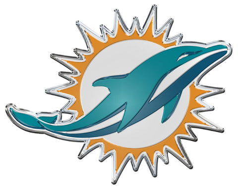 Miami Dolphins Auto Emblem - Color-0