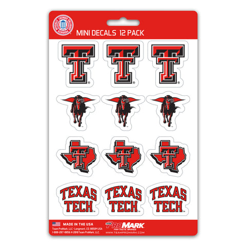 Texas Tech Red Raiders Decal Set Mini 12 Pack - Special Order-0