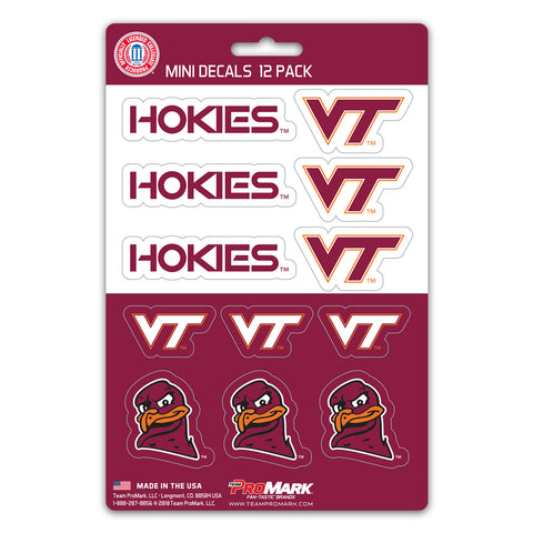 Virginia Tech Hokies Decal Set Mini 12 Pack - Special Order-0