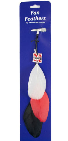 Nebraska Cornhuskers Team Color Feather Hair Clip-0
