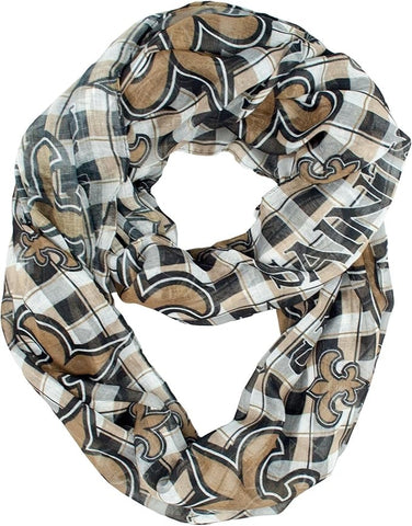 New Orleans Saints Infinity Scarf - Plaid-0