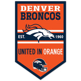 Denver Broncos Sign 11x17 Wood Chevron-0