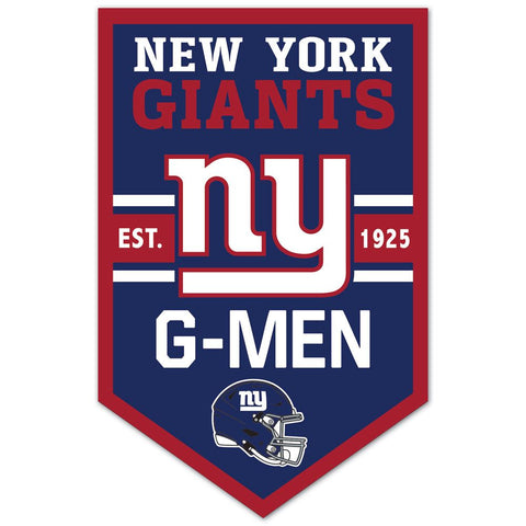 New York Giants Sign 11x17 Wood Chevron-0