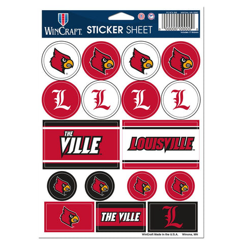 Louisville Cardinals Decal Sheet 5x7 Vinyl-0