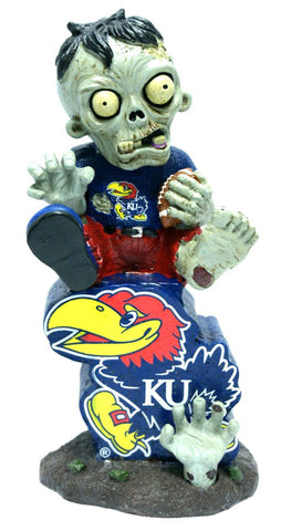 Kansas Jayhawks Zombie Figurine - On Logo w/Football CO-0