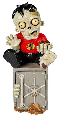 Chicago Blackhawks Zombie Figurine Bank-0