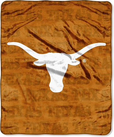 Texas Longhorns Blanket 46x60 Micro Raschel Grunge Style-0