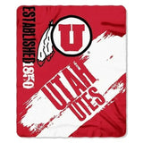 Utah Utes Blanket 50x60 Fleece Painted Design-0