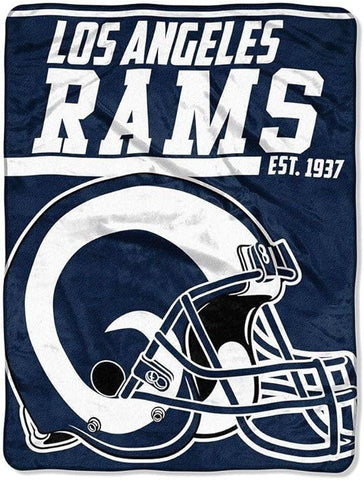 Los Angeles Rams Blanket 46x60 Micro Raschel 40 Yard Dash Design Rolled-0