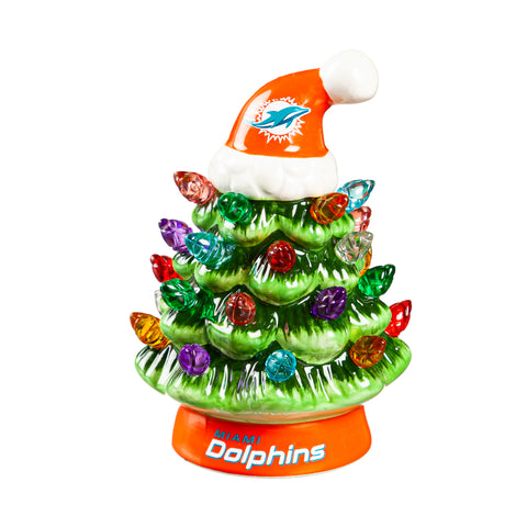 Miami Dolphins Christmas Tree 4 Inch LED Tabletop-0