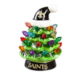 New Orleans Saints Christmas Tree 4 Inch LED Tabletop-0