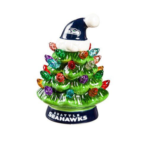 Seattle Seahawks Christmas Tree 4 Inch LED Tabletop-0