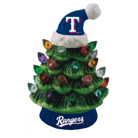 Texas Rangers Christmas Tree 4 Inch LED Tabletop-0