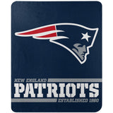 New England Patriots Blanket 50x60 Fleece Split Wide Design-0