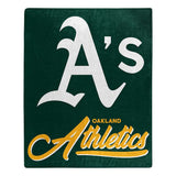 Oakland Athletics Blanket 50x60 Raschel Signature Design-0