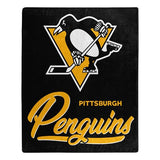 Pittsburgh Penguins Blanket 50x60 Raschel Signature Design-0