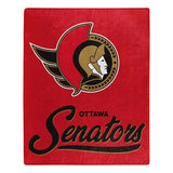 Ottawa Senators Blanket 50x60 Raschel Signature Design-0