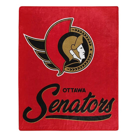 Ottawa Senators Blanket 50x60 Raschel Signature Design-0
