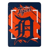 Detroit Tigers Blanket 46x60 Micro Raschel Dimensional Design Rolled-0