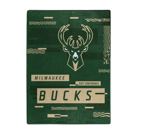 Milwaukee Bucks Blanket 60x80 Raschel Digitize Design-0