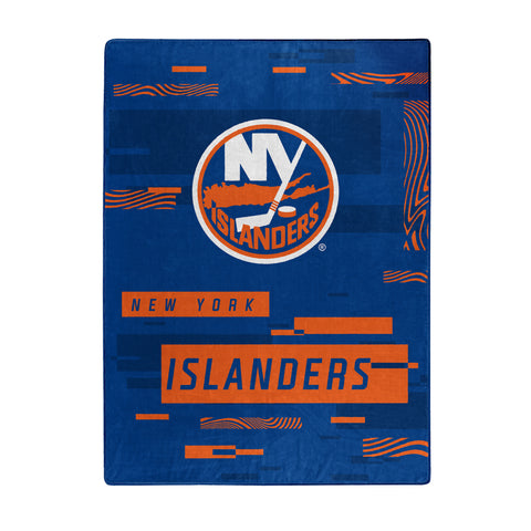 New York Islanders Blanket 60x80 Raschel Digitize Design-0