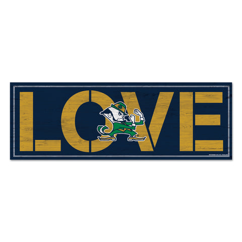 Notre Dame Fighting Irish Sign 8x23 Wood Love-0