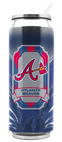 Atlanta Braves Stainless Steel Thermo Can - 16.9 ounces - Special Order-0