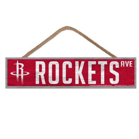 Houston Rockets Sign 4x17 Wood Avenue Design - Special Order-0