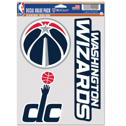 Washington Wizards Decal Multi Use Fan 3 Pack Special Order-0