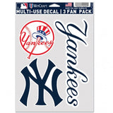 New York Yankees Decal Multi Use Fan 3 Pack-0