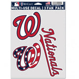Washington Nationals Decal Multi Use Fan 3 Pack Special Order-0