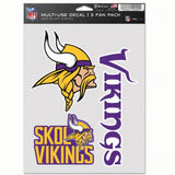 Minnesota Vikings Decal Multi Use Fan 3 Pack-0