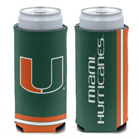 Miami Hurricanes Can Cooler Slim Can Design-0