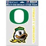 Oregon Ducks Decal Multi Use Fan 3 Pack Special Order-0