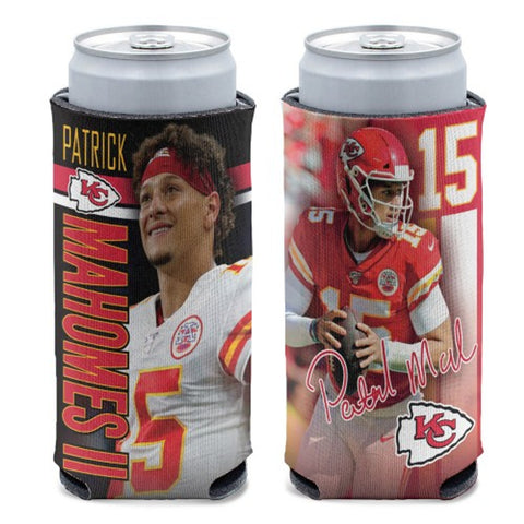 Kansas City Chiefs Can Cooler Slim Style Patrick Mahomes Design - Special Order-0