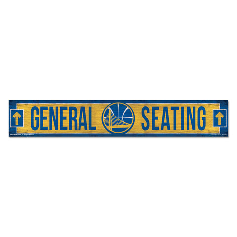 Golden State Warriors Sign 6x36 Wood General Seating-0