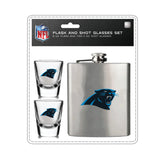 Carolina Panthers Flask and Shot Glass Set-0